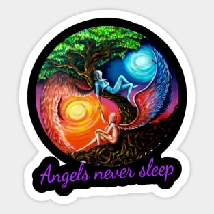 Angels never sleep Sticker